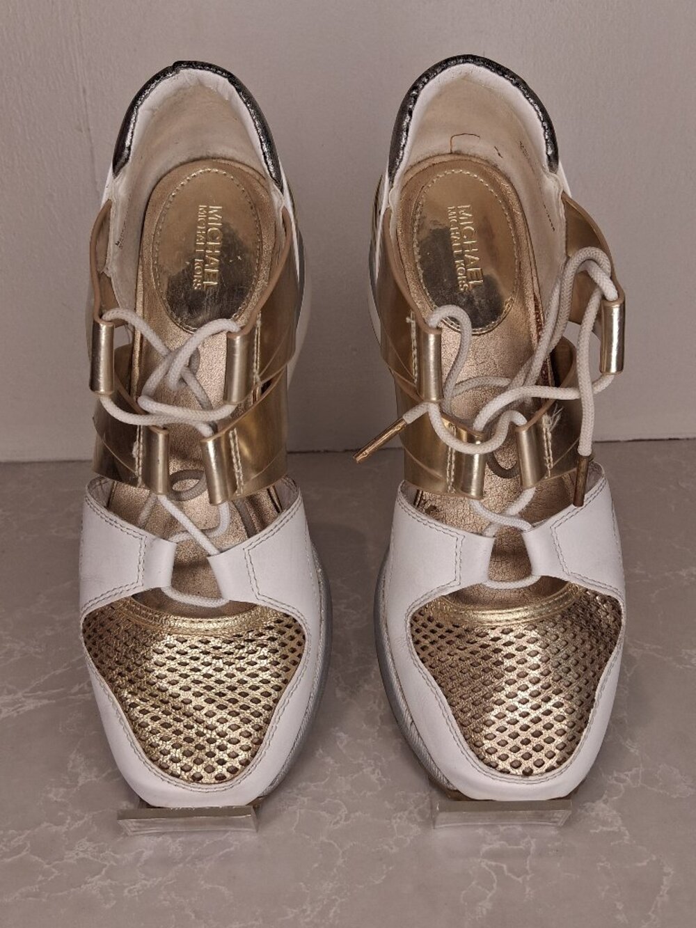 Michael Kors Beckett Metallic Leather Sneakers Size 6